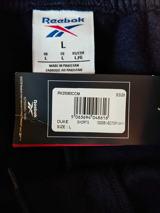 nowe szorty Reebok męskie L - vector navy, z metkami