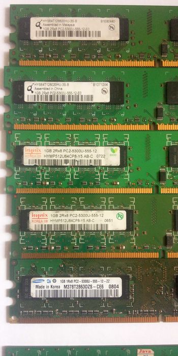 Память DDR2 ДДР2 1 Гб, 1Gb