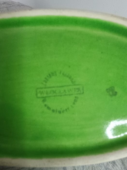 Zielona miseczka prl fajans Włocławek