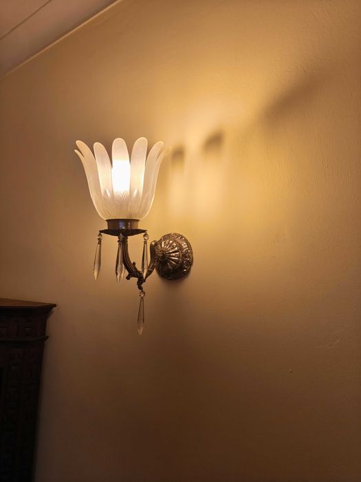 Conjunto de candeeiro tecto e parede