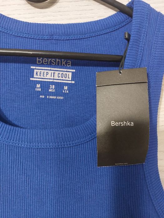 Nowa Koszulka na ramiączkach kobaltowa niebieska  Bershka M 38