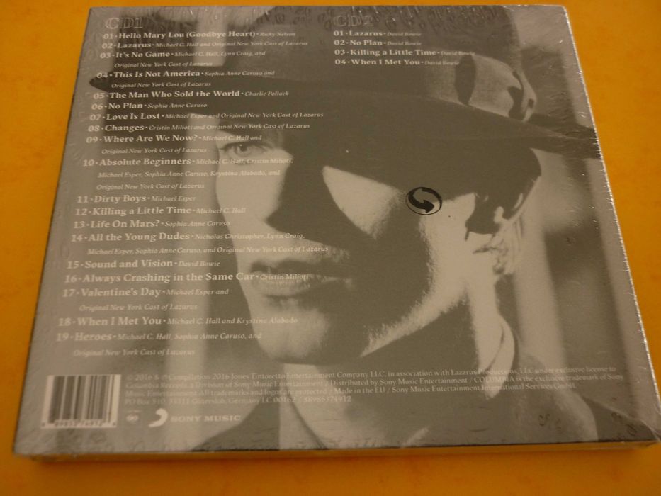 2 płyty CD "LAZARUS" (nowe, w folii) musical (Dawid Bowie)