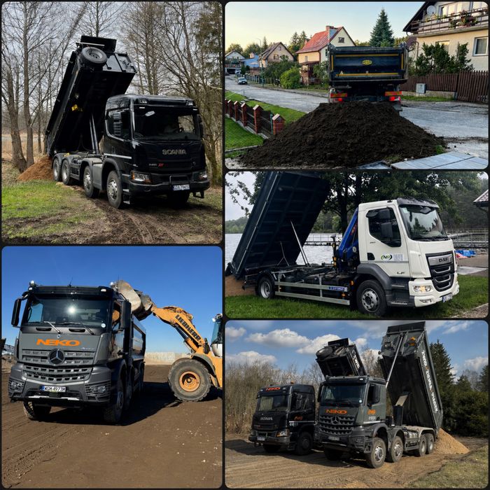 Piasek, żwir, ziemia i kruszywa z transportem!