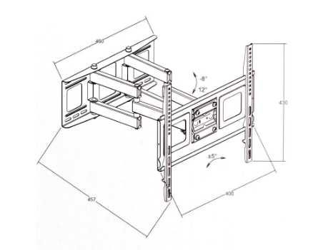 Suporte de parede para tv e monitores de 82-138 cm 32-55