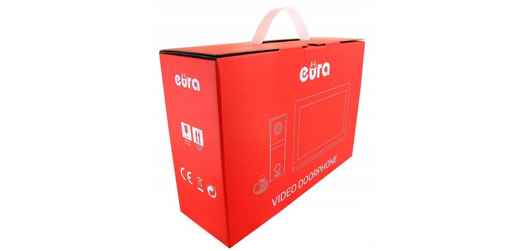 Wideodomofon EURA VDP-99C5 + dodatkowy ekran - zestaw biały, nowy.