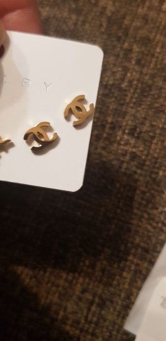 Nowe kolczyki CC Ch.a.n.e.l stal chirurgiczna