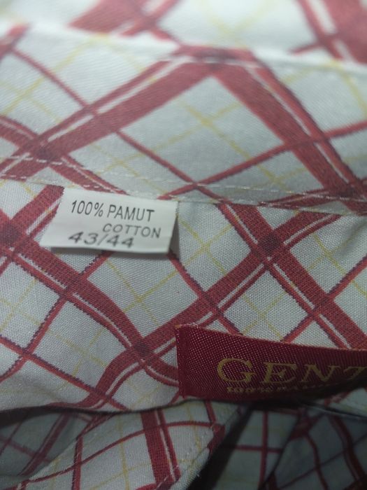 Koszula męska xl 43/44 bawełna elegancka krata czerwona biała