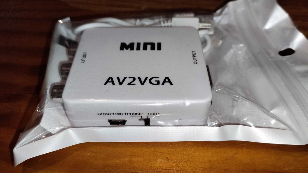 Conversor AV para VGA - Novo e Lacrado
