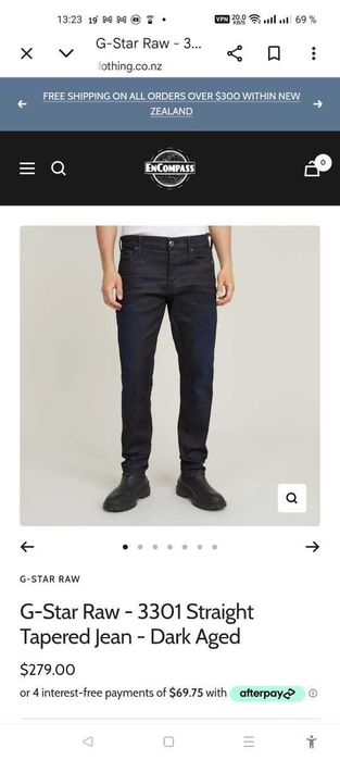 Джинсы G-star Raw jeans Holland w33 stretch navy.