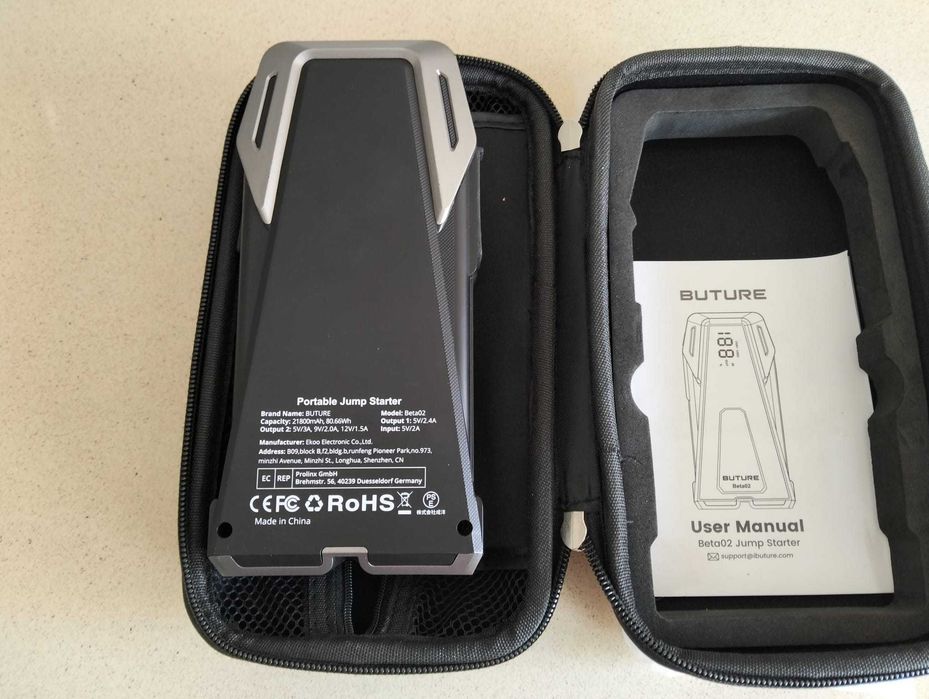 Booster de Arranque Buture Beta02  Portable Car Jump Starter 2500A
