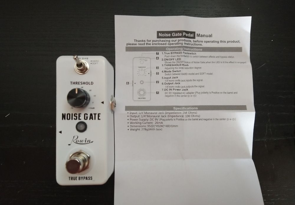 Pedal de guitarra Noise Gate novo