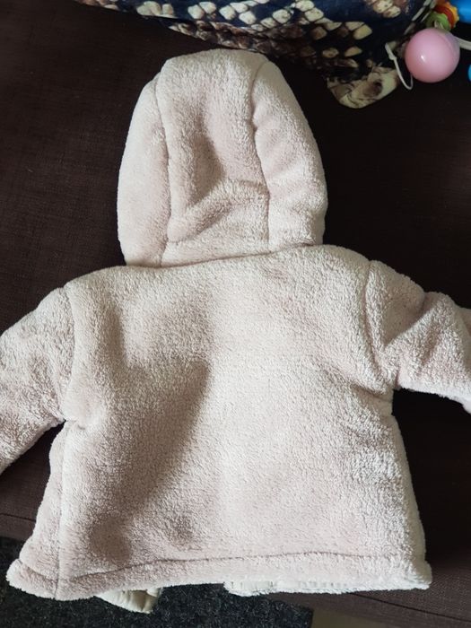 Casaco bege quente bebé recém-nascido 60 cm