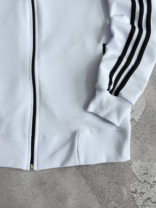 Кофта на змійці / Олімпійка Adidas. Преміум якість. Зіпка Адідас біла