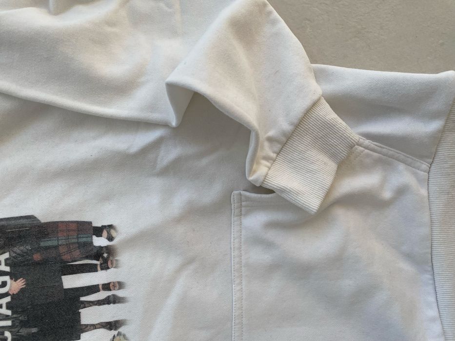 Balenciaga XL biala bluza z kapturem