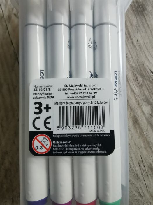 Mazaki, markery 12 szt nowe z metką LOOZZ