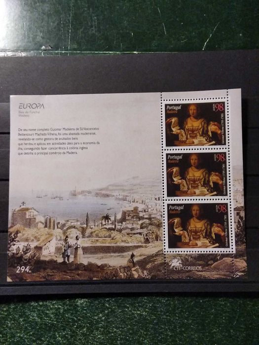 1996 Bloco Europa Mulheres Célebres MNH **