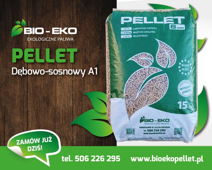 Pellet Pelet DĘBOWO-SOSNOWY 6m BioEko Olczyk Barlinek Rurex Lava Olimp