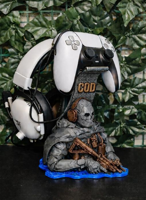 Suporte / Stand para Controle e Headset – Estilo COD PS5