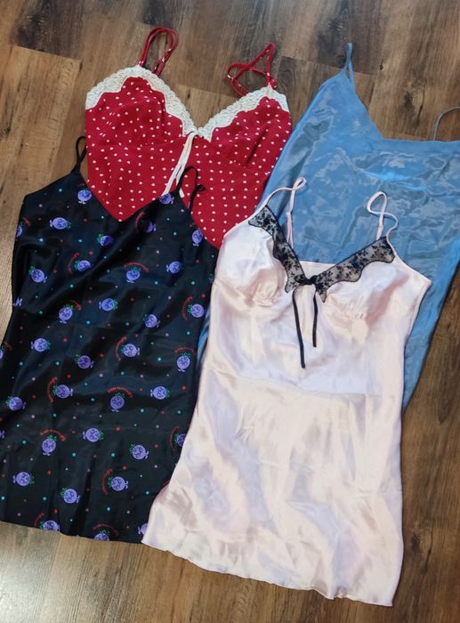 Zestaw 4x koszulka koszula nocna regulowane ramiączka babydoll