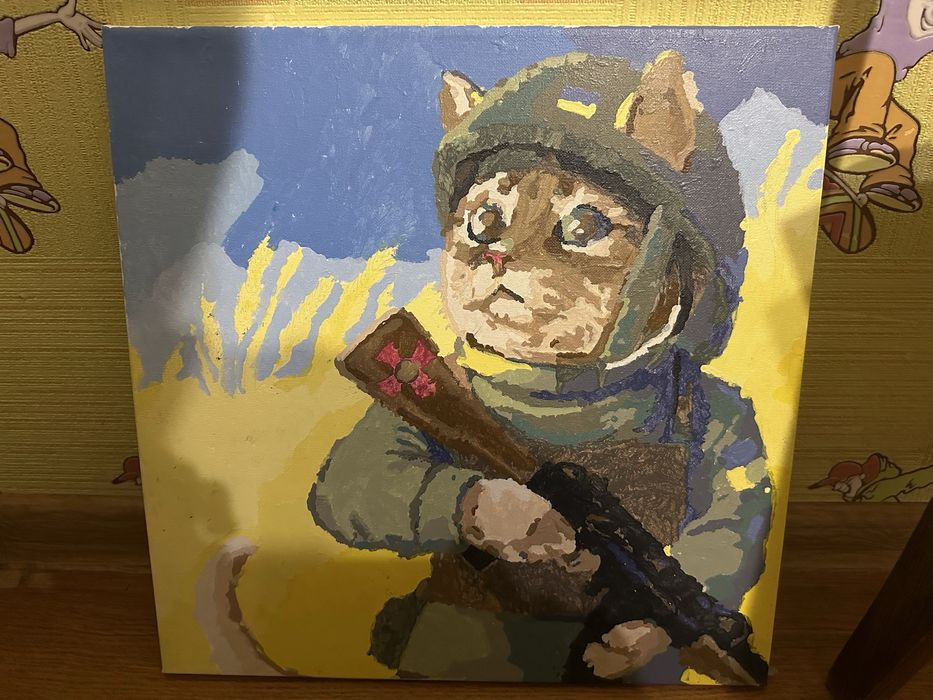 Готова патріотична картина по номерам