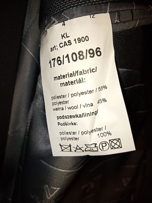 Smoking Villaro spodnie koszula do ślubu rozmiar L