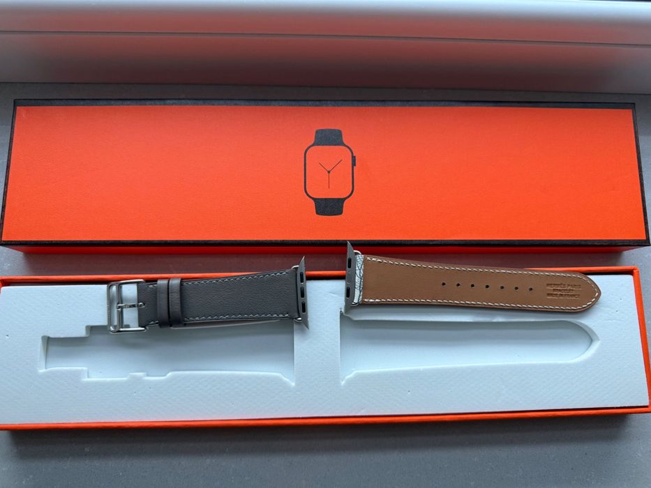 Pasek do Apple Watch Hermes single Tour 42- 49mm Beton / Etain Printed