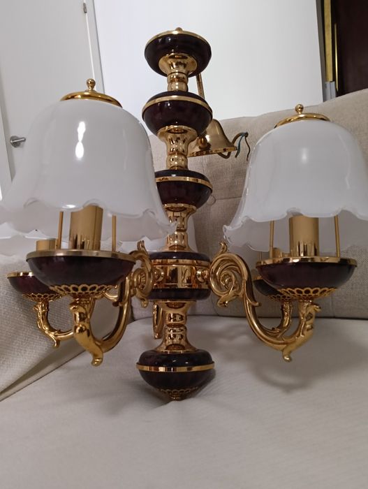 Conjunto Candeeiro tecto e 2 candeeiros de cabeceira Vintage