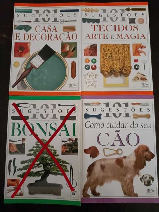 3 Livros Decoração, Cão e Saber Emagrecer, Cada