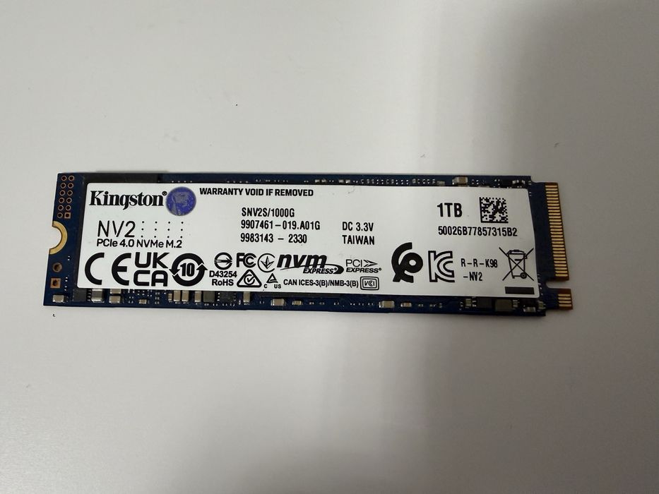 SSD диск Kingston NV2 1TB M.2 2280 NVMe PCIe 4.0 x4 QLC