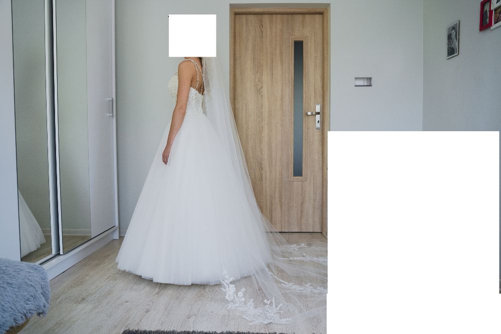 Suknia Ślubna Maxima REWELACYJNA 34-36 Xs-S nowa