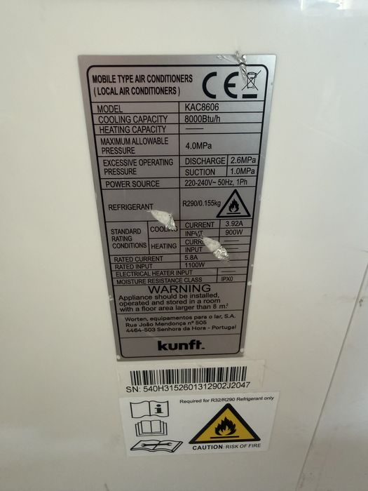 Ar condicionado 8.000 btus