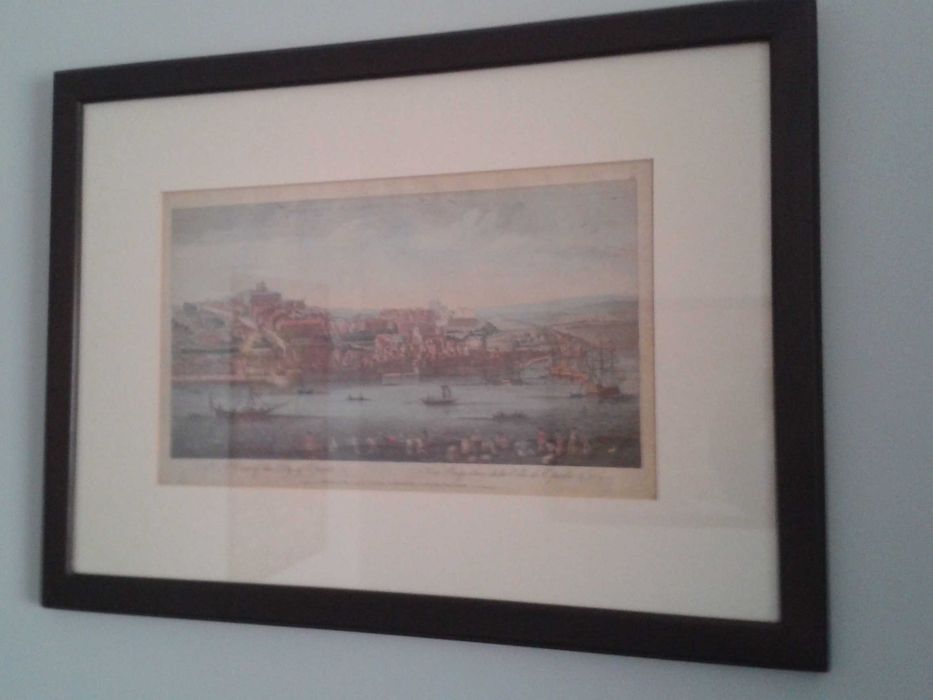QUADRO com paigasem antiga da cidade do Porto c. Presente grátis