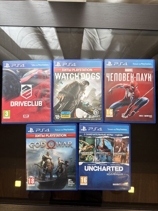 Диски з іграми для Playstation 4