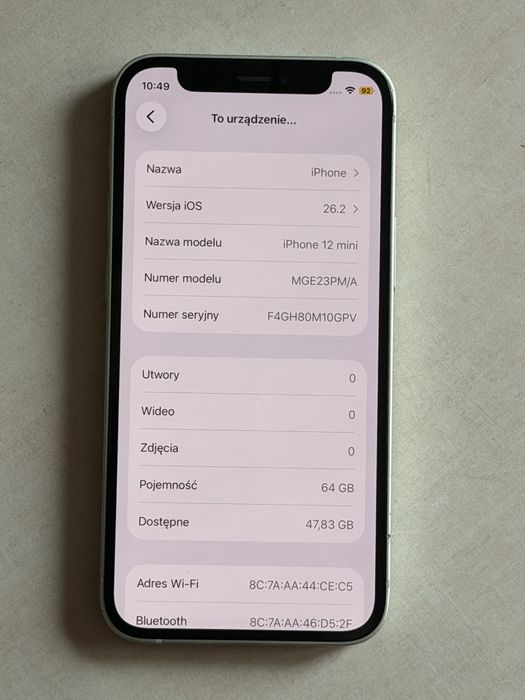 iPhone 12 mini Green, bez blokad, bateria 85%