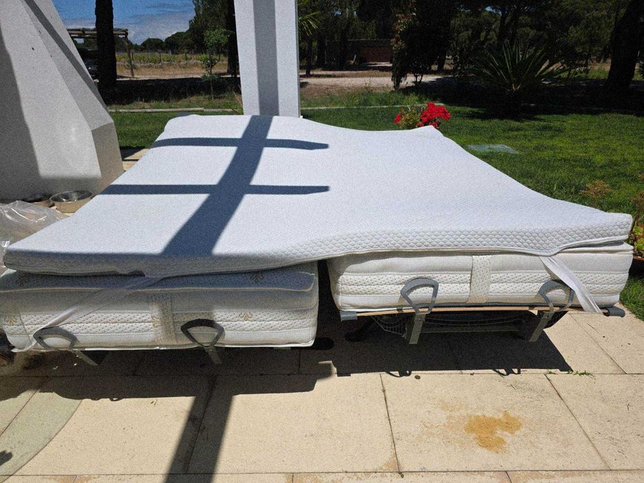 Cama articulada solteiro elétrica + colchão como novo + outra de oferta
