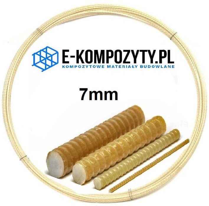 Pręty zbrojeniowe kompozytowe fi 7 mm jak stal 10 mm WYSYŁKA GRATIS