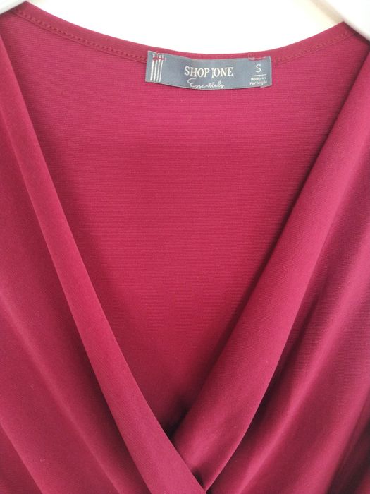 Blusa / Top bordeaux cruzada, elegante - Shop One - Tamanho S