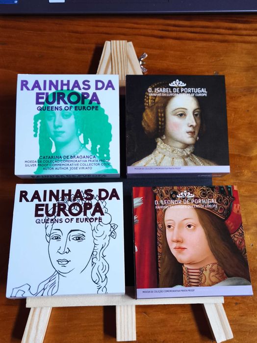 lote moedas 5€ rainhas (prata proof)