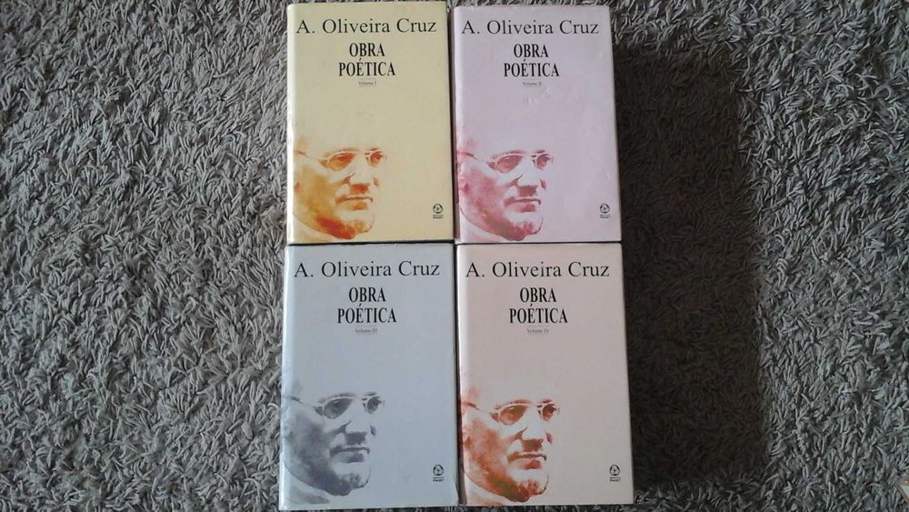 A. Oliveira Cruz Obra Poética em 4 Vol. (Completa) Assinado pelo Autor