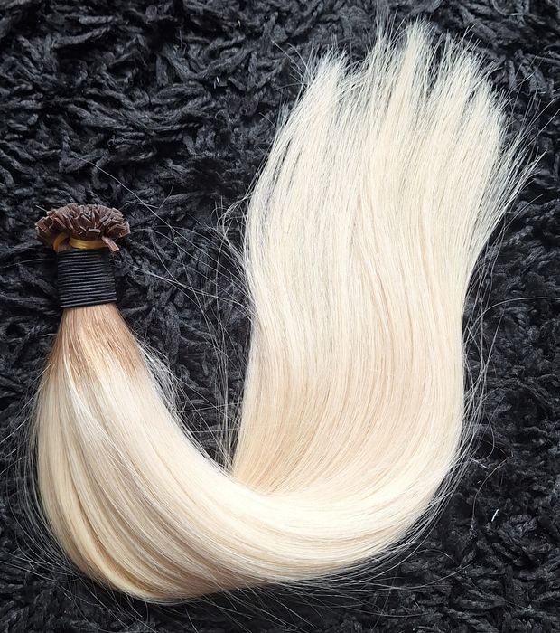 Naturalne włosy na keratynie ombre 40cm 100g