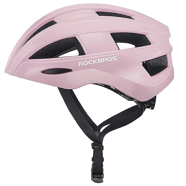 Kask rowerowy Rockbros z wbudowaną lampką - różowy