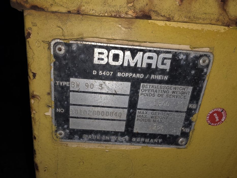 Walec drogowy Bomag 90 silnik HATZ