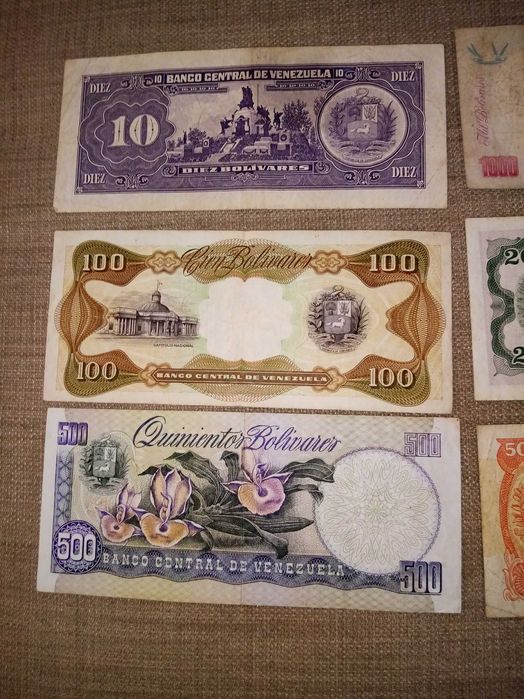 VENEZUELA 6 NOTAS Usadas mas BEM Conservadas Conforme as fotos