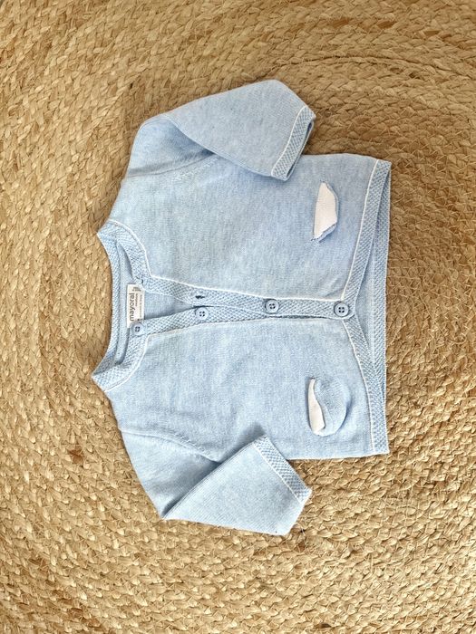 Błekitny sweterek Mayoral 56 62 dziewczynka chrzest wesele