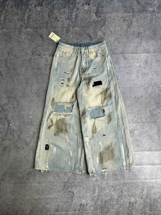 Джинси Vetements Cargo faded baggy archive синие джинсы distressed L