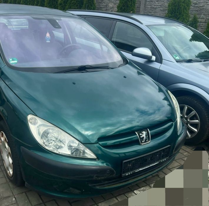 Zderzak peugeot 307 zielony ksu
