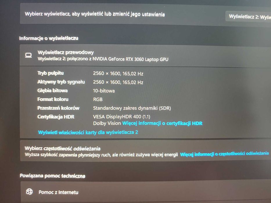 Laptop Lenovo Legion 5 Pro 16ITH6H i7 16" 165Hz 16GB SSD1000GB RTX3060