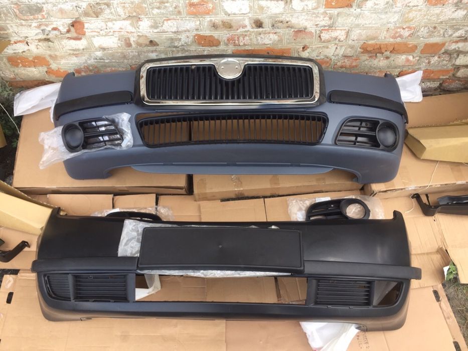 Бампер передній Skoda Fabia 2000-2007 рестайлінг