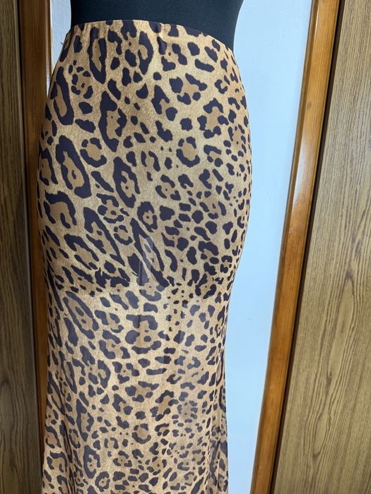Długa spódnica w panterke