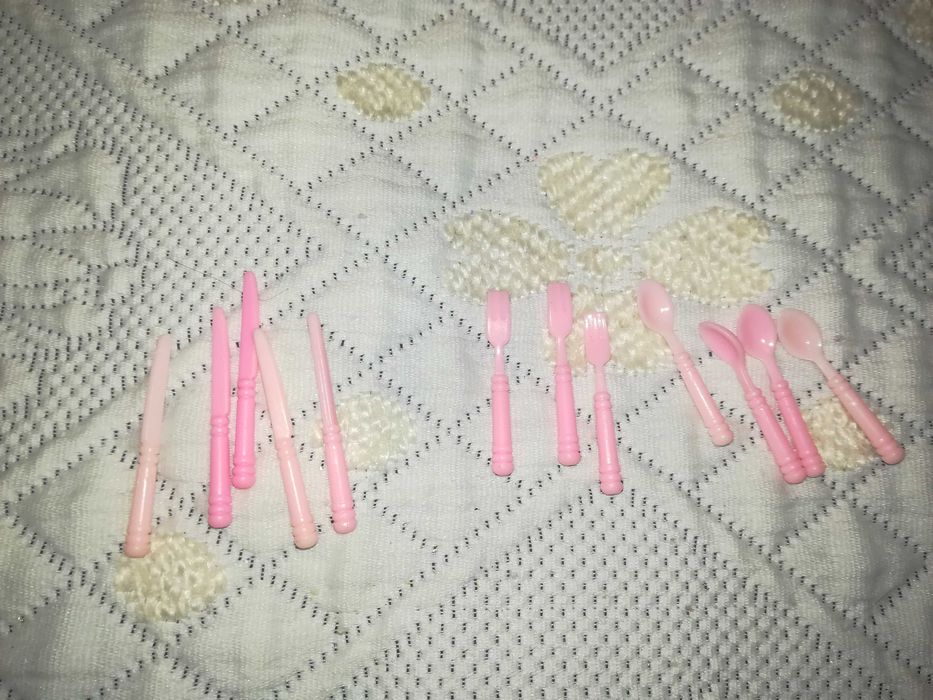 Talheres para Boneca Barbie